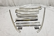 Vintage Stainless Steel Automotive Trim Pieces BEFORE Chrome-Like Metal Polishing and Buffing Services - Steel Polishing Services