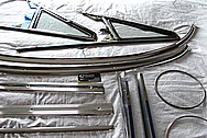 1969 Alpha Romeo Spider Trim Pieces BEFORE Chrome-Like Metal Polishing and Buffing Services / Restoration Services 