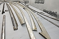 Stainless Steel Trim Pieces BEFORE Chrome-Like Metal Polishing - Stainless Steel Polishing Services