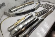 Stainless Steel Trim Pieces BEFORE Chrome-Like Metal Polishing and Buffing Services - Stainless Steel Polishing - Trim Polishing Service 