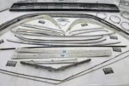 1970 Ford Torino Stainless Steel Trim Pieces BEFORE Chrome-Like Metal Polishing and Buffing Services / Restoration Services - Trim - Steel Polishing
