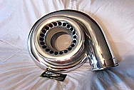 Precision Turbo Aluminum Turbo Housing AFTER Chrome-Like Metal Polishing and Buffing Services