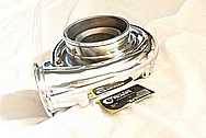 Garrett M24 Aluminum Turbocharger Compressor Housing AFTER Chrome-Like Metal Polishing and Buffing Services / Restoration Services