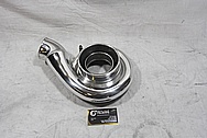 Precision Turbo & Engines 8280 Dual Ball Bearing Aluminum Turbocharger Compressor Housing AFTER Chrome-Like Metal Polishing and Buffing Services / Restoration Services