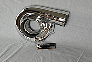 Precision Turbo Aluminum Turbo Housing AFTER Chrome-Like Metal Polishing and Buffing Services