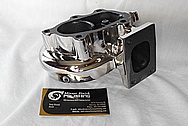 Garrett Aluminum Turbo Housing BEFORE Chrome-Like Metal Polishing and Buffing Services