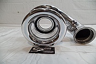 Precision Turbo Aluminum Turbo Housing AFTER Chrome-Like Metal Polishing and Buffing Services