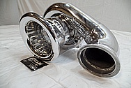 Precision Turbo Aluminum Turbo Housing AFTER Chrome-Like Metal Polishing and Buffing Services