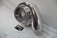 Garrett Aluminum Turbo Housing AFTER Chrome-Like Metal Polishing and Buffing Services 