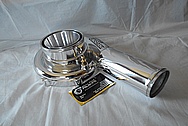 Toyota Supra 2JZ-GTE Precision Turbo Aluminum Turbocharger Compressor Housing AFTER Chrome-Like Metal Polishing and Buffing Services / Restoration Services 