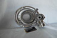 Borg Warner Aluminum Turbocharger Compressor Housing AFTER Chrome-Like Metal Polishing and Buffing Services - Aluminum Polishing