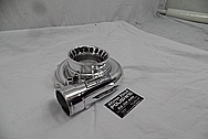 Precision Turbo Aluminum Turbo Housing AFTER Chrome-Like Metal Polishing - Aluminum Polishing Services