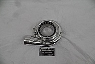 Precision Turbo Aluminum Turbo Housing AFTER Chrome-Like Metal Polishing - Aluminum Polishing Services