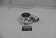 Precision Turbo Aluminum Turbo Housing AFTER Chrome-Like Metal Polishing - Aluminum Polishing Services