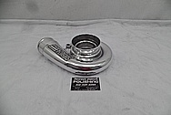 Precision Turbo Aluminum Turbo Housing AFTER Chrome-Like Metal Polishing - Aluminum Polishing Services