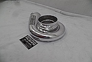 Precision Turbo Aluminum Turbo Housing AFTER Chrome-Like Metal Polishing - Aluminum Polishing Services