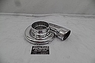 Precision Turbo Aluminum Turbo Housing AFTER Chrome-Like Metal Polishing - Aluminum Polishing Services