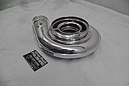 Aluminum Turbocharger Housing AFTER Chrome-Like Metal Polishing - Aluminum Polishing Services