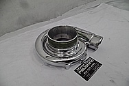 On 3 Performance Aluminum Turbo Housing AFTER Chrome-Like Metal Polishing and Buffing Services - Aluminum Polishing