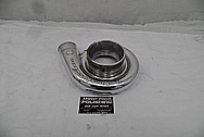 On 3 Performance Aluminum Turbo Housing AFTER Chrome-Like Metal Polishing and Buffing Services - Aluminum Polishing