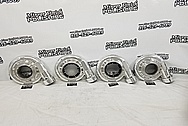 (4) 6,000 Horsepower PRI Show Aluminum Cast Turbo Housings AFTER Chrome-Like Metal Polishing and Buffing Services - Aluminum Polishing