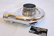 Medium Sized Aluminum Turbo Housing AFTER Chrome-Like Metal Polishing and Buffing Services