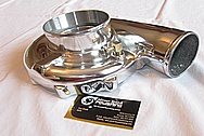 Precision Turbo Aluminum Turbo Housing AFTER Chrome-Like Metal Polishing and Buffing Services