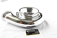 Aluminum GTX Precision Turbo Housing AFTER Chrome-Like Metal Polishing and Buffing Services