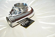 Aluminum Precision Turbo Housing AFTER Chrome-Like Metal Polishing and Buffing Services