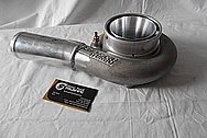 Toyota Supra 2JZ-GTE Precision Turbo Aluminum Turbocharger Compressor Housing BEFORE Chrome-Like Metal Polishing and Buffing Services / Restoration Services 