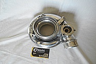 Mazda RX-7 Borg Warner Aluminum Turbocharger Compressor Housing BEFORE Chrome-Like Metal Polishing and Buffing Services - Aluminum Polishing