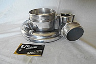 Borg Warner Aluminum Turbocharger Compressor Housing BEFORE Chrome-Like Metal Polishing and Buffing Services - Aluminum Polishing