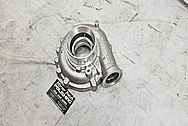 Borg Warner Aluminum Turbo Housing BEFORE Chrome-Like Metal Polishing and Buffing Services - Aluminum Polishing