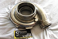 Aluminumg Turbo Compressor Housing BEFORE Chrome-Like Metal Polishing and Buffing Services / Restoration Services