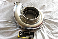 Aluminumg Turbo Compressor Housing BEFORE Chrome-Like Metal Polishing and Buffing Services / Restoration Services