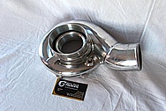 Aluminum Turbocharger Compressor Housing BEFORE Chrome-Like Metal Polishing and Buffing Services / Restoration Services