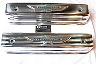 Ford Thunderbird V8 Aluminum Valve Covers AFTER Chrome-Like Metal Polishing and Buffing Services