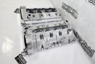 Ford Mustang Cobra Aluminum Valve Covers AFTER Chrome-Like Metal Polishing - Aluminum Polishing - Valve Cover Polishing Service