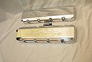 Roeher Morrison Racing Engines V8 Aluminum Valve Covers AFTER Chrome-Like Metal Polishing and Buffing Services