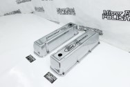 Ford Racing Aluminum Valve Covers AFTER Chrome-Like Metal Polishing and Buffing Services | Restoration Services | Valve Cover Polishing