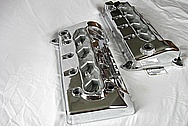 Ford Mustang GT500 4.6L V8 DOHC Aluminum Valve Covers AFTER Chrome-Like Metal Polishing and Buffing Services