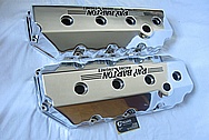 Ray Barton 572 Cubin Inch Engine V8 1990 Dodge Daytona Aluminum Valve Covers AFTER Chrome-Like Metal Polishing and Buffing Services