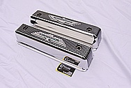 Vintage Aluminum Ford Thunderbird Aluminum Valve Covers AFTER Chrome-Like Metal Polishing and Buffing Services
