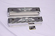 Vintage Aluminum Ford Thunderbird Aluminum Valve Covers AFTER Chrome-Like Metal Polishing and Buffing Services