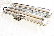 1993 - 1998 Toyota Supra 2JZ-GTE 3.0L Engine Aluminum Valve Covers AFTER Chrome-Like Metal Polishing and Buffing Services