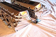 Late Model 502 Chevy V8 Big Block Aluminum Valve Covers AFTER Chrome-Like Metal Polishing and Buffing Services