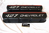 Big Block Chevy V8 Aluminum Valve Covers AFTER Chrome-Like Metal Polishing and Buffing Services