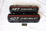 Big Block Chevy V8 Aluminum Valve Covers AFTER Chrome-Like Metal Polishing and Buffing Services