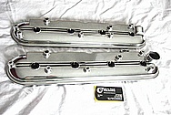 Chevrolet LS1 Aluminum Engine Valve Covers AFTER Chrome-Like Metal Polishing and Buffing Services Plus Painting Services 