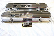 Mickey Thompson Aluminum Valve Covers AFTER Chrome-Like Metal Polishing and Buffing Services / Restoration Services 